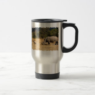 Rhinoceros Family Stainless Travel Mug