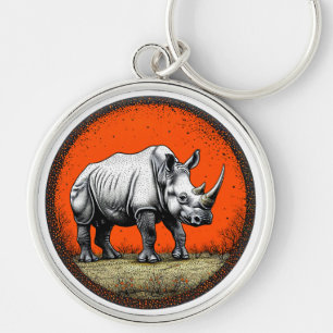 Rhinoceros Key Ring