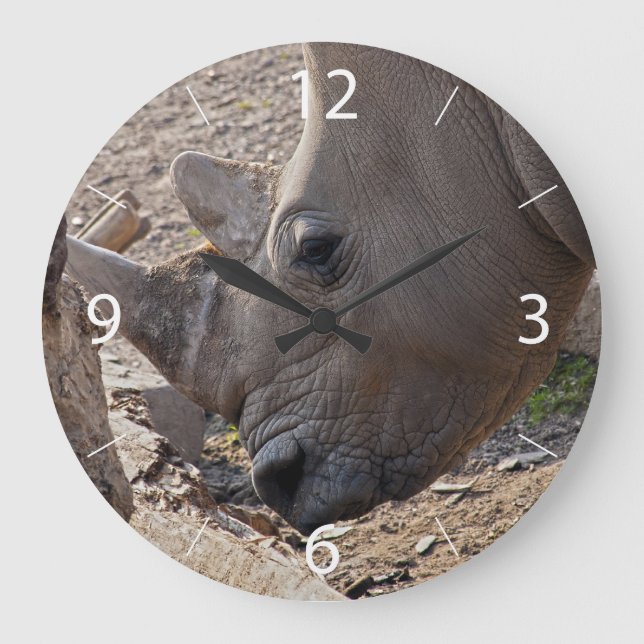 Rhinoceros Large Clock (Front)