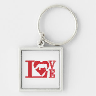 Rhinoceros Love Key Ring