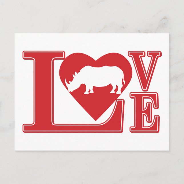Rhinoceros Love Postcard (Front)