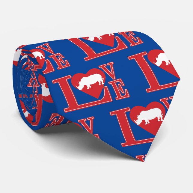 Rhinoceros Love Tie (Rolled)