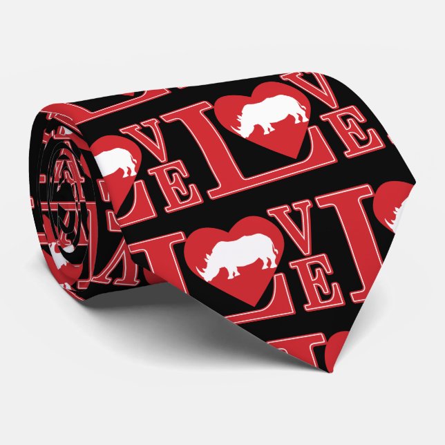 Rhinoceros Love Tie (Rolled)