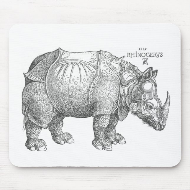 Rhinoceros Mouse Mat (Front)