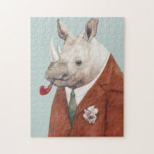 Rhinoceros painting jigsaw puzzle