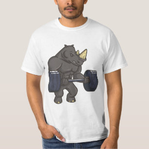 Rhinoceros Powerlifting Weightlifting Gym Rhino Lo T-Shirt