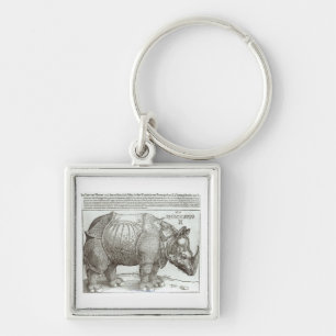 Rhinoceros, print given to Maximilian I (1459-1519 Key Ring
