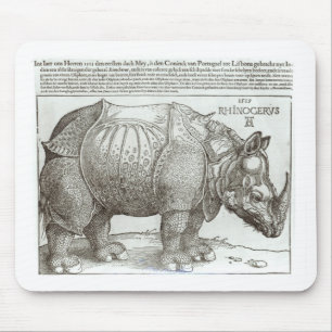 Rhinoceros, print given to Maximilian I (1459-1519 Mouse Mat