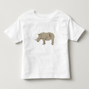 Rhinoceros Rhino Illustration Toddler T-Shirt