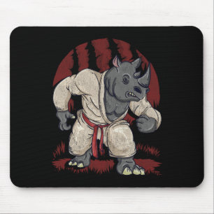 Rhinoceros Rhino Martial Artist Arts Mma Karate Ku Mouse Mat