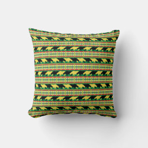 Rhinoceros Safari Weave Pattern Cushion