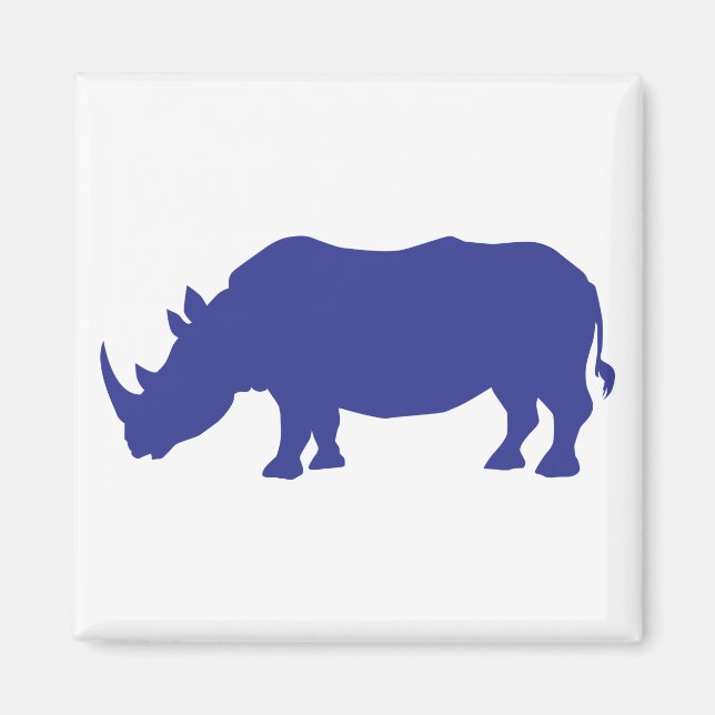 Rhinoceros Silhouette Magnet (Front)
