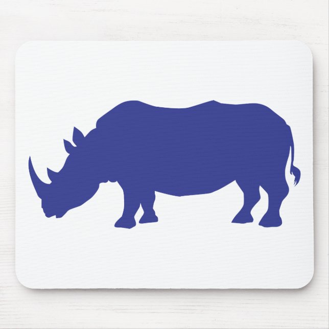Rhinoceros Silhouette Mouse Mat (Front)