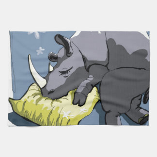 rhinoceros tea towel