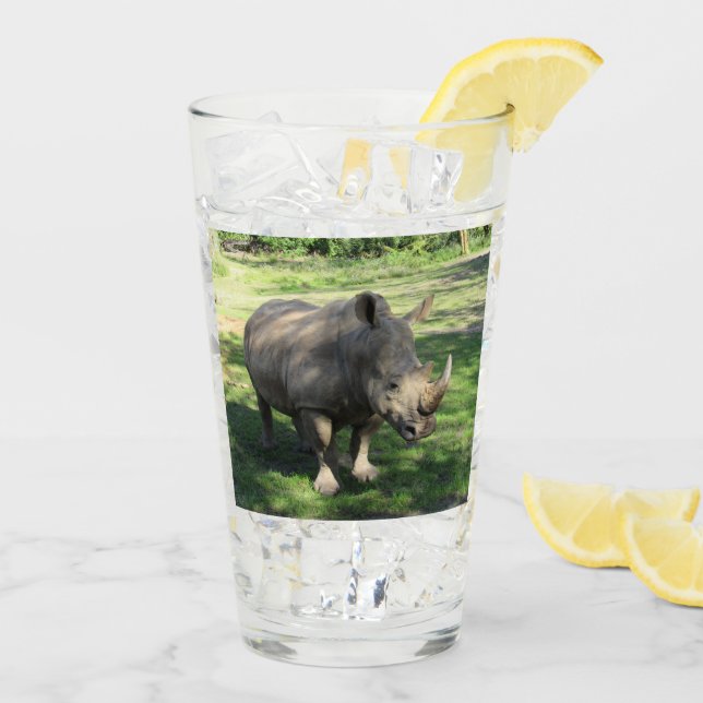 Rhinoceros Tumbler / Shaker Glass (Back Ice)