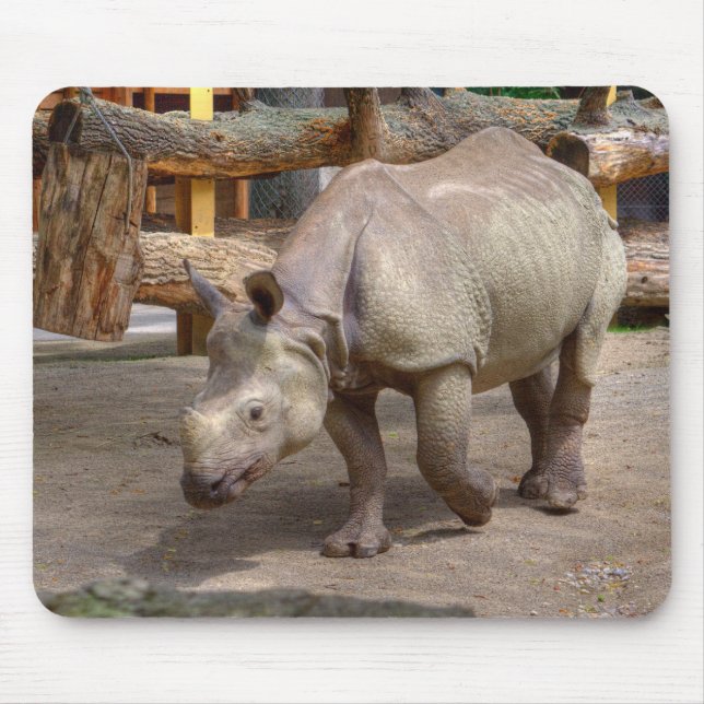 Rhinoceros unicornis mouse mat (Front)