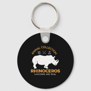 Rhinoceros Unicorns Are Real Funny Animal Key Ring