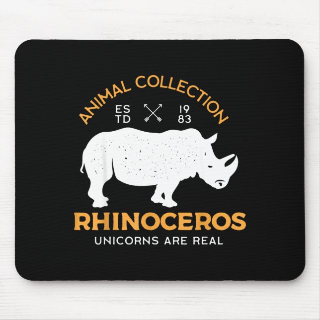 Rhinoceros Unicorns Are Real Funny Animal  Mouse Mat (Front)