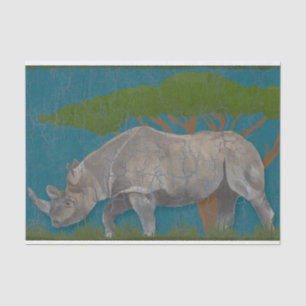 Rhinoceros Vintage Style Tissue Paper