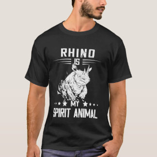 Rhinoceros Wildlife Animal Rights My Spirit Animal T-Shirt