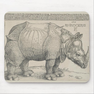 Rhinoceros, Woodcut by Albrecht Durer Mouse Mat
