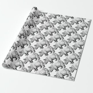rhinoceros wrapping paper