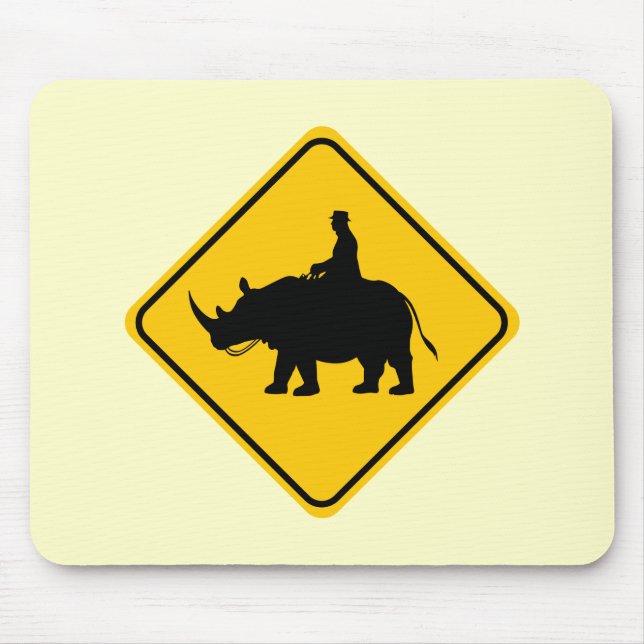 Rhinohback Rider Crossing Mouse Mat (Front)