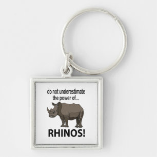 Rhinos Animal Funny Rhinos Key Ring