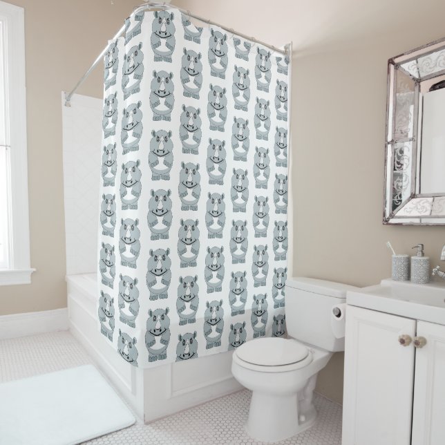 Rhinosceros Design Shower Curtain (In Situ)