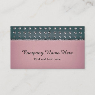 Rhinstone and Soft Pink Business Card