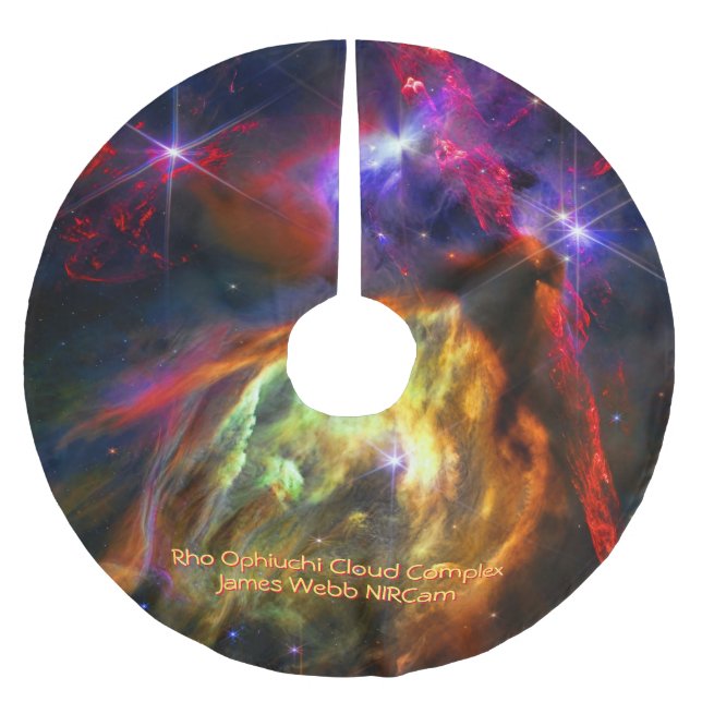 Rho Ophiuchi Cloud Complex - James Webb NIRCam Brushed Polyester Tree Skirt (Front)