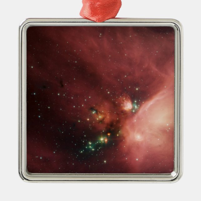 Rho Ophiuchi nebula 2 Metal Tree Decoration (Front)