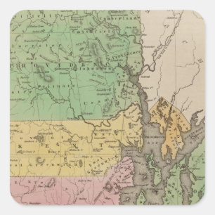 Rhode Island 11 Square Sticker