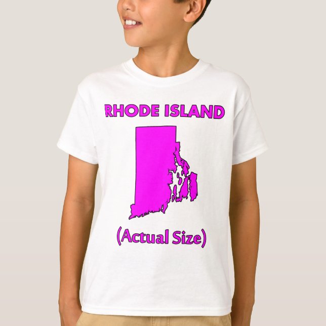 Rhode Island - Actual Size T-Shirt (Front)
