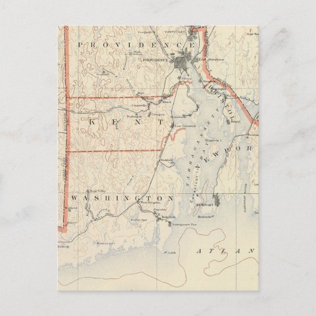 Rhode Island atlas 2 Postcard (Front)