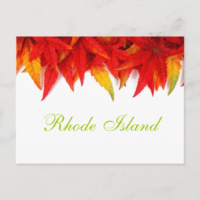 Rhode Island Autumn Leaves Postcard (Front)