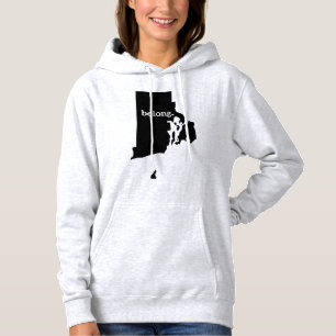 Rhode Island Belong State Map Hoodie