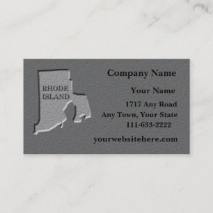Rhode Island Business card carved stone look
