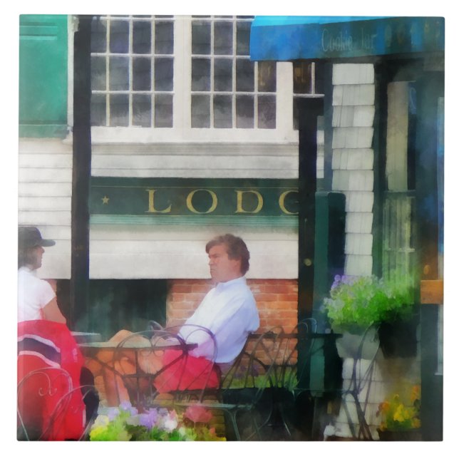 Rhode Island - Cafe Newport RI Tile (Front)