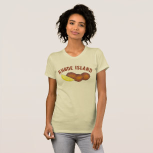 Rhode Island Clam Cakes Fried Clamcakes Seafood RI T-Shirt