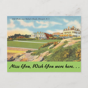 Rhode Island, Cliff Walk, Newport Postcard