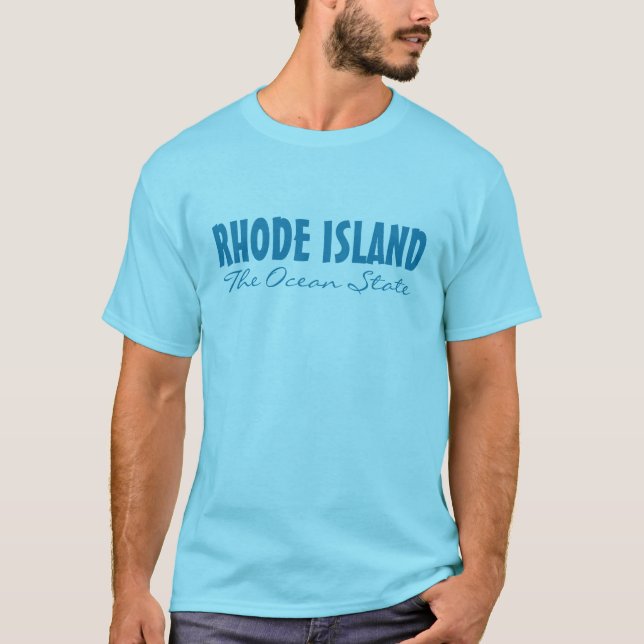 RHODE ISLAND custom text clothing T-Shirt (Front)