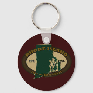Rhode Island Est 1790 Key Ring