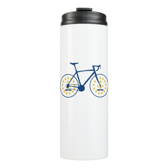 Rhode Island Flag Cycling Thermal Tumbler (Front)