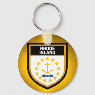 Rhode Island Flag Key Ring
