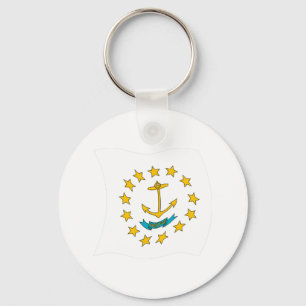 Rhode Island Flag Keychain