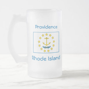 Rhode Island Flag Map City Mug