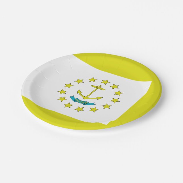 Rhode Island flag Paper Plate (Angled)