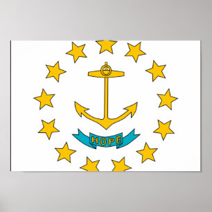Rhode Island Flag Poster