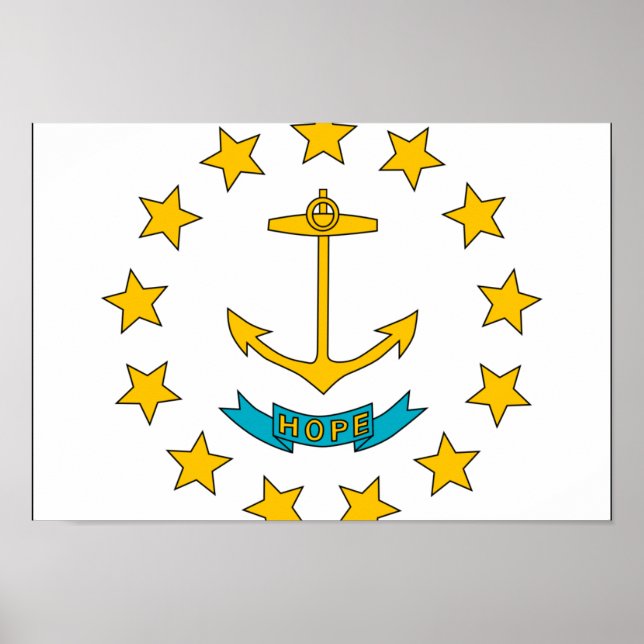 Rhode Island Flag Poster (Front)